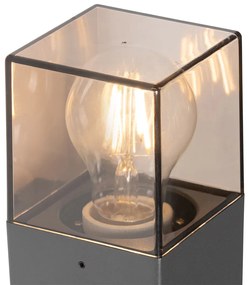 Lampada da parete per esterni grigio scuro con sensore di movimento IP44 - Denmark