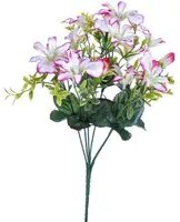 Set 8 Bouquet Artificiali Mini di Orchidee Altezza 30 cm Verde