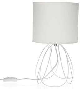 Lampada da tavolo Versa Mila Bianco 20 x 36 cm Metallo