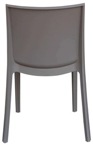 PERLA - sedia in resina impilabile da esterno e interno set da 6