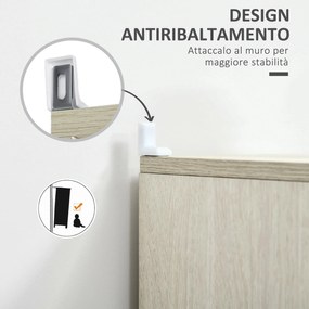 Mobile a Colonna per Bagno 34x34x150 cm 2 Ante 1 Cassetto Color Legno...