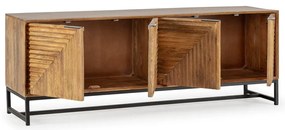 Mobile TV di colore naturale in mango massiccio 160x58x40 cm Nereida – MOME