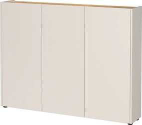 Armadietto color crema con effetto rovere 138x105x25 cm Libbiano – Germania