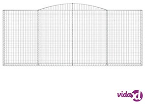 vidaXL Cesto Gabbione ad Arco 400x30x160/180 cm Ferro Zincato