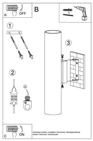 Lampada da parete color crema Castro – Sollux