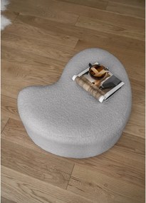 Sgabello in tessuto bouclé grigio Miuf - Miuform