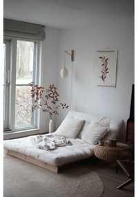 Divano greige allungabile con rivestimento in lino 140 cm Roots Carob – Karup Design