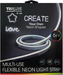 LED Striscia flessibile NEON LED/5V USB 1,8 m bianca