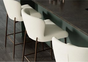 Sgabello da bar color crema imbottito (altezza della seduta 67,5 cm) Glam – DAN-FORM Denmark