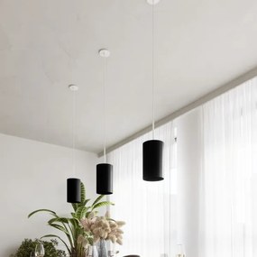 Sollux SL.0742 - Lampadario su filo OTTO 1xE27/60W/230V d. 15 cm nero