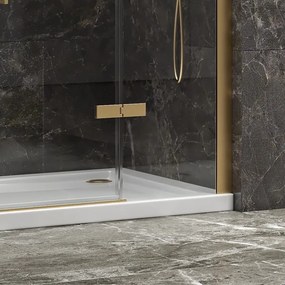 Porta doccia 170 cm battente e 2 fissi oro spazzolato | KT6000G - KAMALU