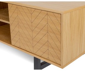 Tavolo TV in rovere Camden Herringbone - Woodman