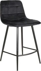 Sgabello da bar Mila H2 in nero - h87 cm