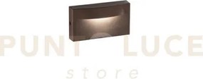 Applique led mobula bronzo in alluminio 8w 1100lm 3000k ip65 420x18...