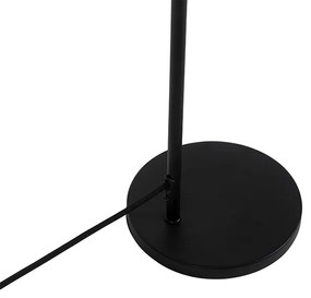 Lampada da tavolo moderna nera con paralume fumé - Maly