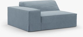 Modulo terminale Jodie con bracciolo e copertura in tessuto Lins – L122 cm