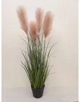 Pianta Artificiale di Festuca Glauca con Vaso H.115 cm Verde