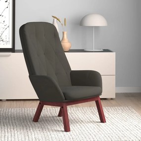 Sedia Relax Grigio Scuro İn Velluto /