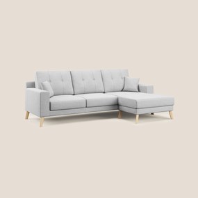 Danish divano angolare reversibile in tessuto ecosostenibile grigio X