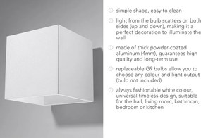 Lampada da parete bianca Geo – Sollux