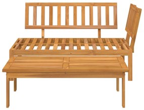 Set divani pallet da giardino 2pz in legno massello di acacia