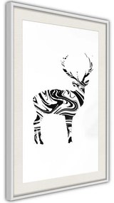 Poster  Marble Stag  Cornice Quadri Cornice nera con pass-partout, Larghezza x Altezza Home decor 20x30