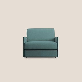 Evans poltrona letto in morbido tessuto impermeabile T02 petrolio