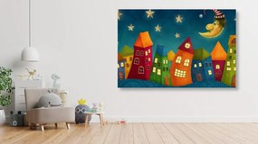 Stampa su tela – Luna sopra la città