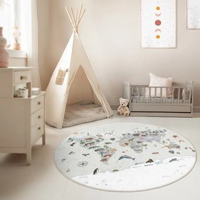 Tappeto da gioco per bambini lavabile ø150 cm Big World – Mila Home