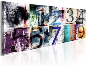 Quadro  Colourful Numbers  Colore colorful, Dimensioni e Misure 135x45