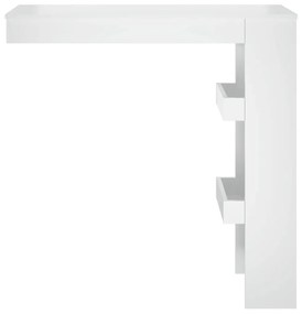 Bancone da muro bianco lucido 102x45x103,5 cm legno compensato