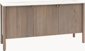 Credenza in legno di mango con piano in marmo Marmo
