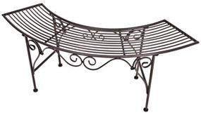 Panchina da giardino in metallo nero e marrone Fuego - Garden Pleasure