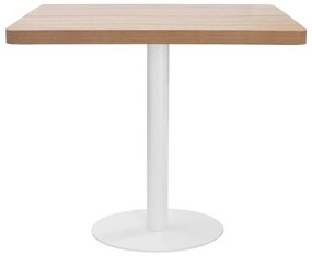 Tavolo da bistrot marrone chiaro 80x80 cm in mdf