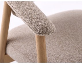 Set di sedie da pranzo beige in rovere massiccio con braccioli 2 pz Elk – Unique Furniture