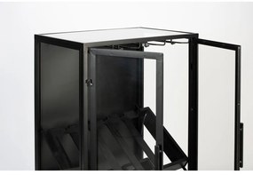 Portabottiglie nero in legno di abete per 10 bottiglie, 52x103 cm Rob - White Label