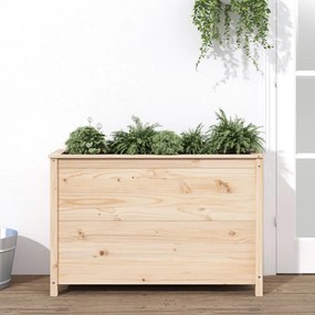 Fioriera Rialzata Da Giardino 119,5x40x78cm Legno Massello Pino /