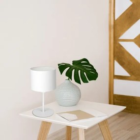 Lampada da tavolo ARDEN 1xE27/60W/230V diametro 18 cm bianco