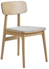 Sedia da pranzo in colore beige-naturale Livo - Unique Furniture
