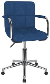 Sedia Da Ufficio Girevole Blu İn Tessuto /