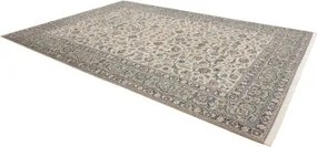 Kashan Fine Floreale Avorio Blu 273x388 Cm