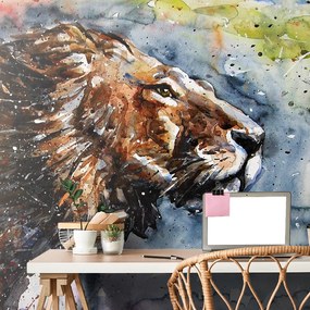 Carta da parati – Re degli animali in acquerello