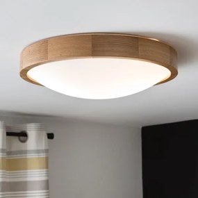 Plafoniera OAK SLIM 2xE27/60W/230V rovere Ø 37 cm