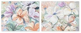 Quadro Home ESPRIT Fiori Shabby Chic 100 x 3,7 x 80 cm (2 Unità)