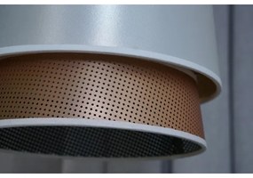 Duolla - Lampadario a plafone BELL SHINY 1xE27/15W/230V diametro 25 cm bianco/rame