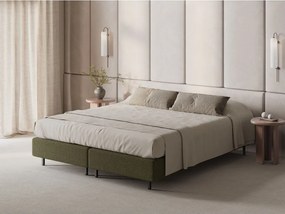 Letto singolo imbottito verde senza testiera 90x200 cm Whale – Micadoni