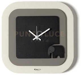 Orologio da parete moderno tino avorio,fango,nero