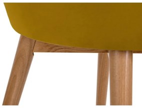 Sedia da pranzo BAKERI 86x48 cm giallo/faggio