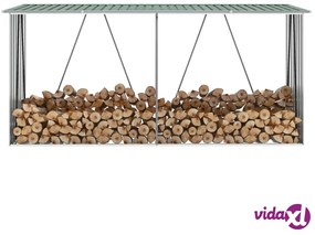 vidaXL Capannone da Giardino in Acciaio Zincato 330x84x152cm Verde