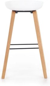Sgabello 81x51 cm beige/bianco